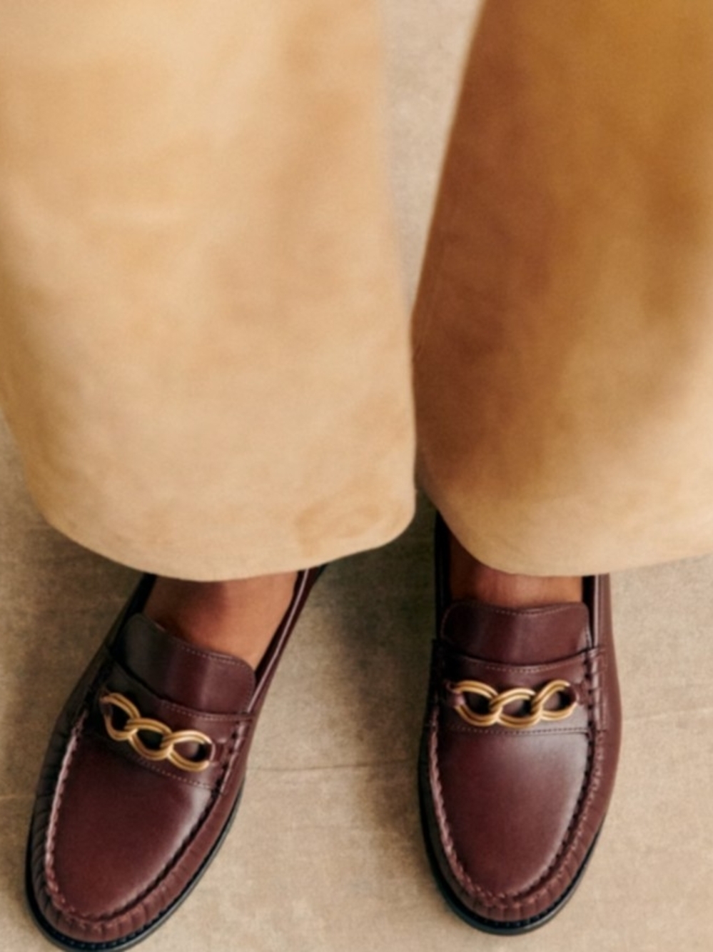 Sezane Vicky Loafers - Smooth Chocolate - Size 7